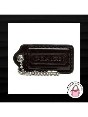 2" Medium COACH BROWN PATENT LEATHER KEYCHAIN